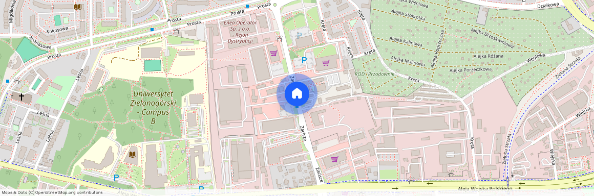 ul. Zacisze, Osiedle Zacisze, Centrum, Zielona Góra, lubuskie
