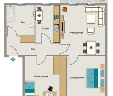 Demnächst frei! 3-Zimmer-Wohnung in Bottrop Batenbrock - Photo 1