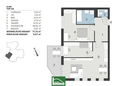 Tolle 3-Zimmer Dachgeschosswohnung in begehrter Lage in Atzgersdorf – westlich ausgerichteter Balkon zum genießen - Foto 5