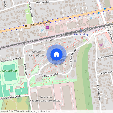 Mathilde-Berghofer-Weichner-Straße, 81249 München Neuaubing ca. 12, 0 km west of Munich-center