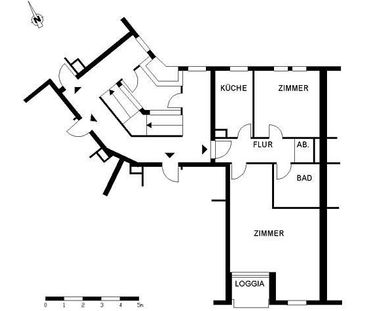 Schöne ruhige 2 - Zimmer Wohnung mit WBS für zwei Personen. - Foto 3