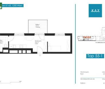Moderne 1-Zimmer Wohnung in Donaunähe - ab 01.04. beziehbar! - Foto 1