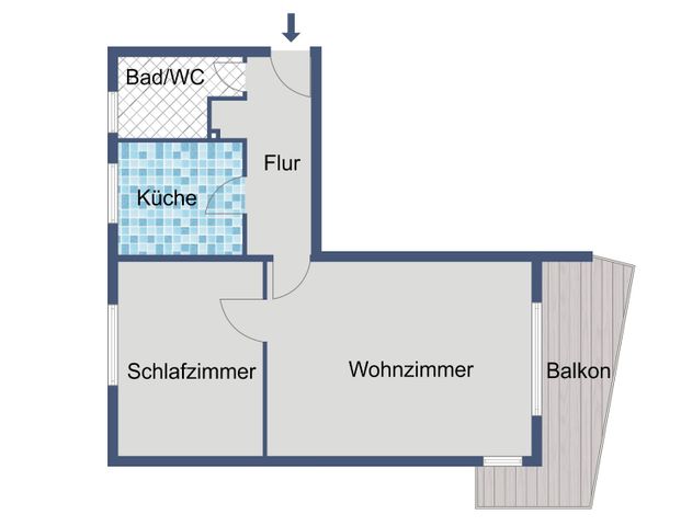 Ca. 50 m² im Dachgeschoss – mit Balkon und Kellerraum - Foto 1