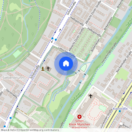 Wolgemutstraße, 81543 München Giesing ca. 3, 8 km south of Munich-center