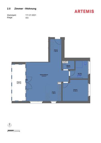 2.5 Zimmer, 73 m², EG - Photo 3