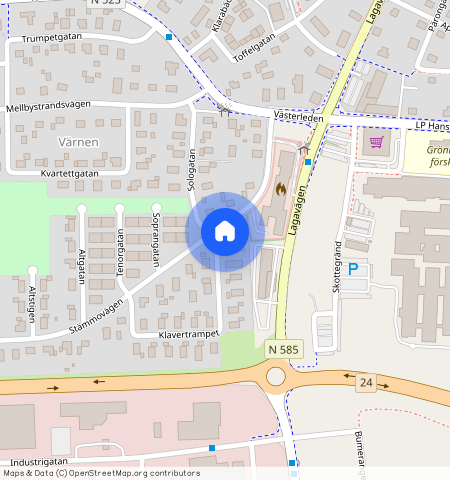 Klavertrampet 1 B, Laholm