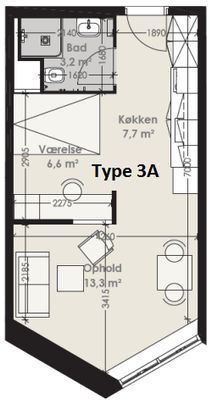 2-værelses studiebolig (Type 4) - Photo 1