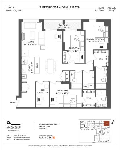 SOQU Residence — 3 Bedroom + Den | 3 Bath - Photo 5