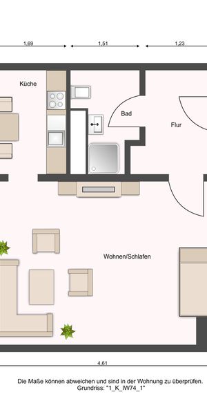 Ideale Singlewohnung für Azubis und Pendler - Foto 2