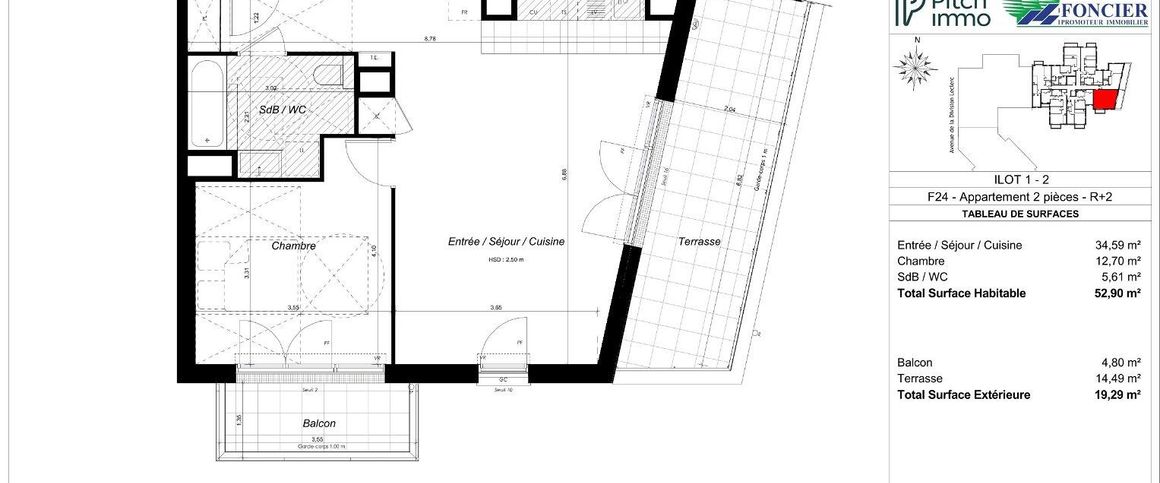 location Appartement T2 DE 52.9m² À CHATENAY MALABRY - Photo 1