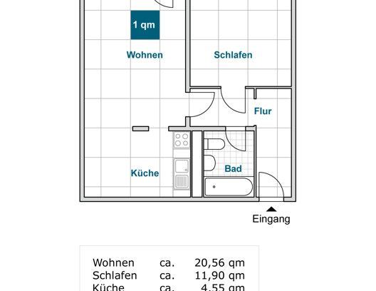 Schöner Wohnen in dieser 2-Zimmer-Wohnung! - Foto 1