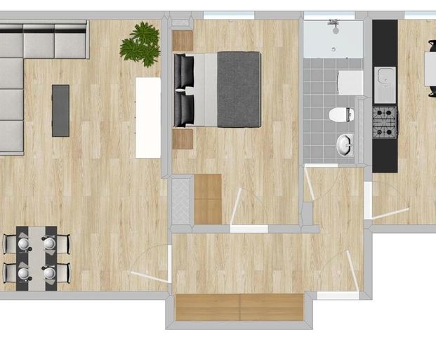 moderne 2-Raumwohnung im Zentrum - Foto 1