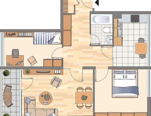 3-Zimmer-Wohnung in Dortmund Hörde (WBS für 75m² erforderlich!) - Foto 1