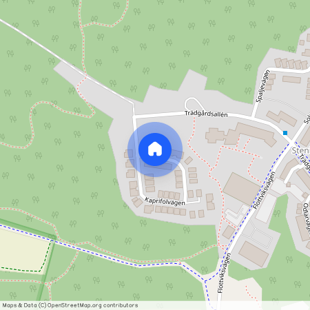 Kaprifolvägen, Steningehöjden