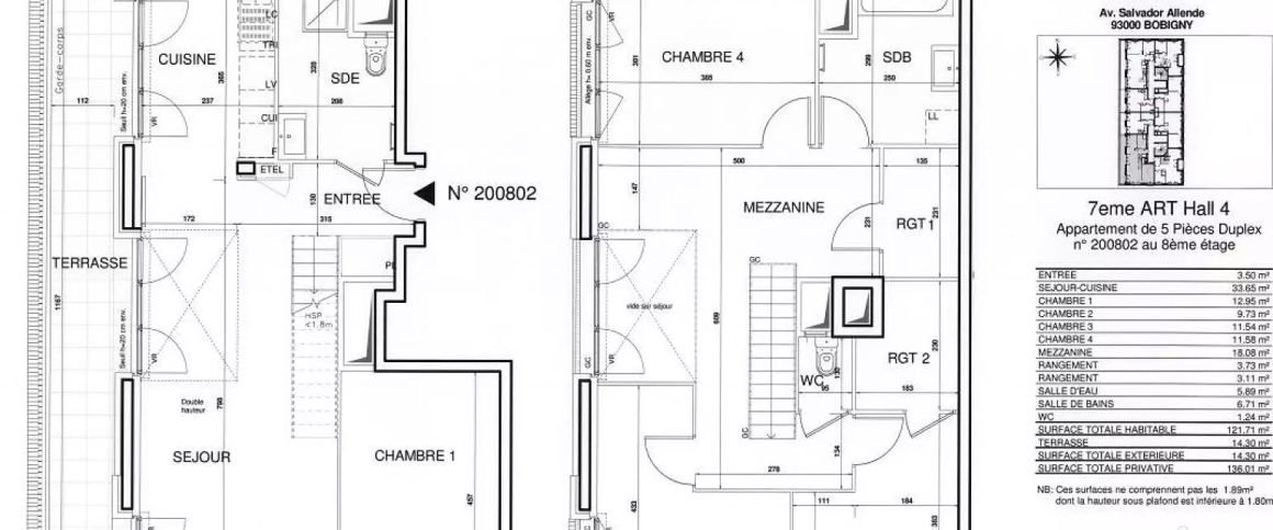location Appartement T5 DE 120.7m² À BOBIGNY - Photo 1