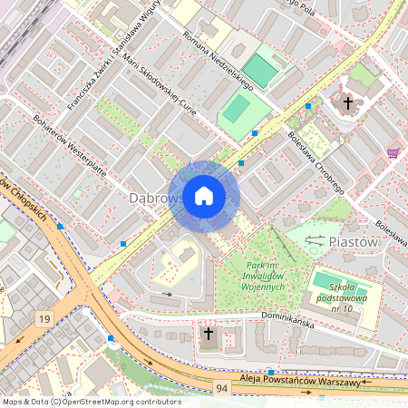 ul. Jarosława Dąbrowskiego, Piastów, Rzeszów, podkarpackie