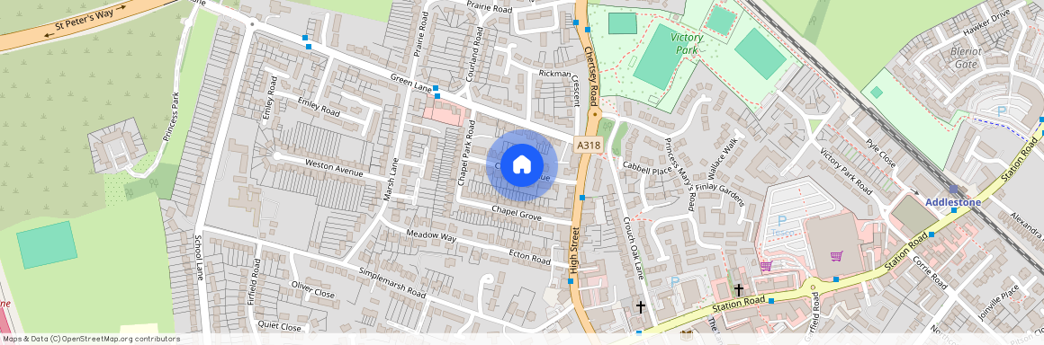 Chapel Avenue, Addlestone, Surrey, KT15