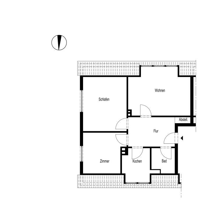 DREI-ZIMMER-DACHGESCHOSSWOHNUNG 64 QM IN GEVELNDORF - Foto 2