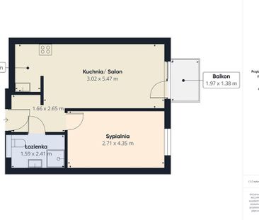 2 rooms with open space and a balcony - Photo 2