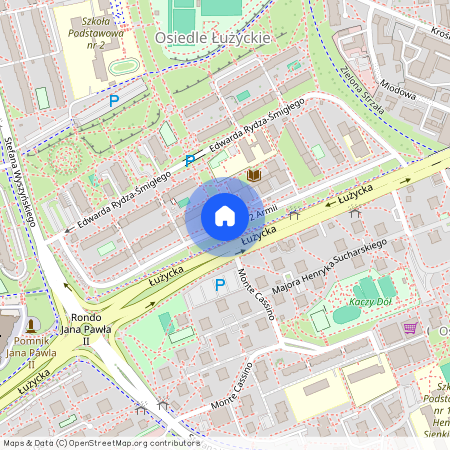 ul. II Armii, Osiedle Łużyckie, Centrum, Zielona Góra, lubuskie