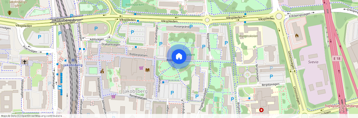 Riddarstråket 28, Jakobsbergs Centrum