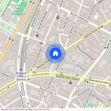 Rue du Bouquet de Longchamp entre Rue Boissière et Rue de Longchamp 75116 Paris (16e arrondissement)