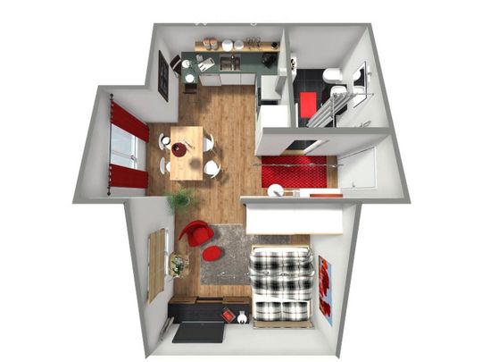 1.5 Zimmer, 38 m² - Foto 1