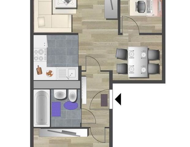 3-Raum-Wohnung mit guter Verkehrsanbindung - Foto 1