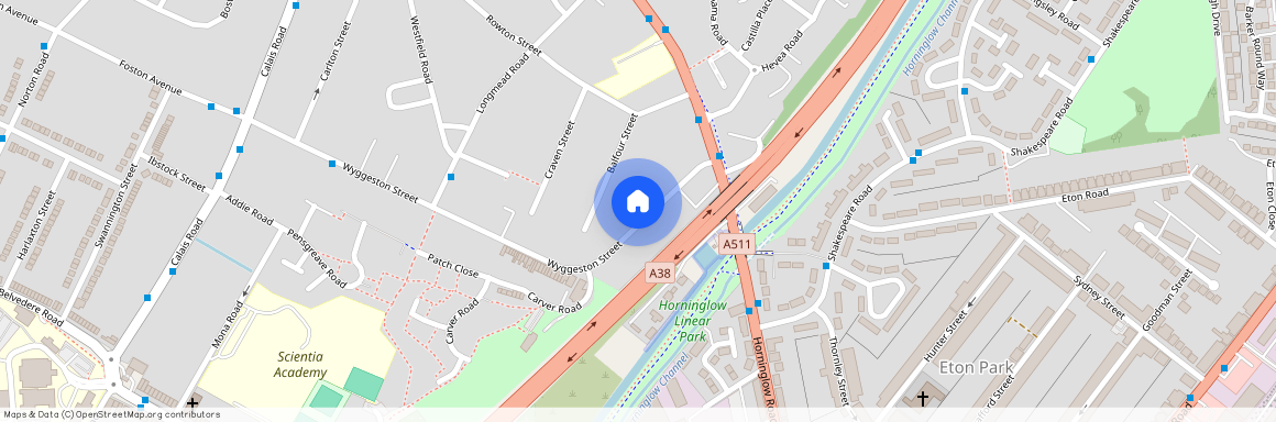 Wyggeston Street, Staffordshire, Burton upon Trent, DE13