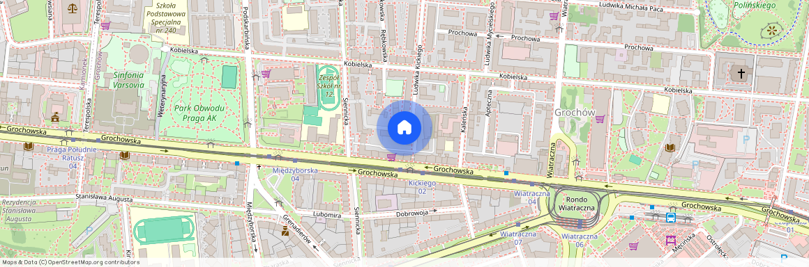 ul. Ludwika Kickiego, Grochów, Praga-Południe, Warszawa, mazowieckie