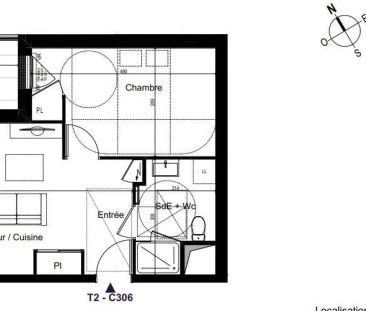 Appartement à louer 2 pièces 46.07m² - Photo 2