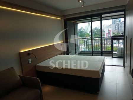 Studio Mobiliado Com 33 m² Para Locação, Ar Condicionado, Metrô Brooklin, Aceita Pet - Vila Cordeiro - Photo 4