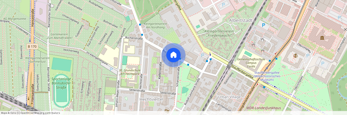 Lage, Buchenstraße 13, 01097 Dresden