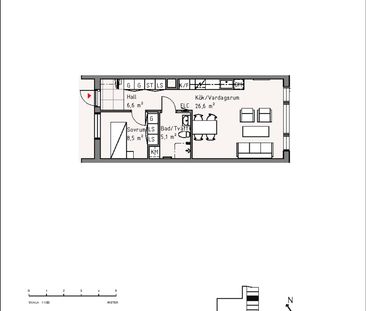 Ledig från 1 april 2026. Hyra exkl. kostnad för varm- och kallvatten. - Foto 2