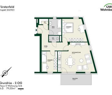 Sehr schöne 3-Zimmer-Wohnung mit Einbauküche, Balkon und Carportpar... - Foto 3