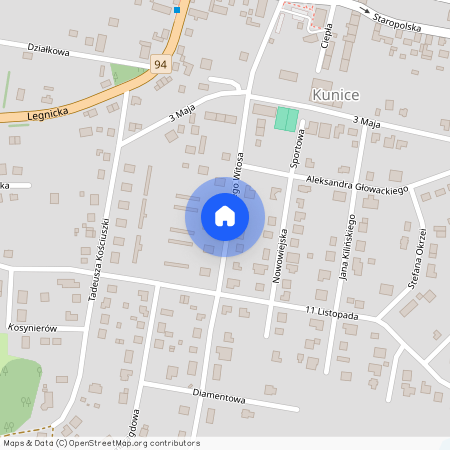 ul. Wincentego Witosa, Kunice, Kunice, legnicki, dolnośląskie