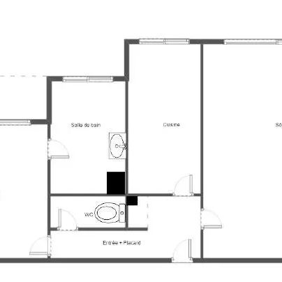 Appartement à louer 2 pièces 43.9m² - Photo 1