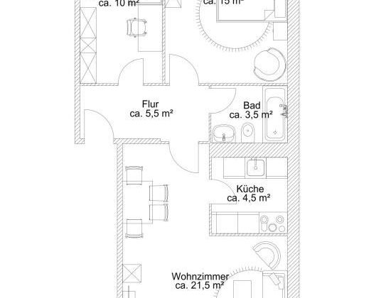 3-Zimmer-Wohnung im Erdgeschoss! - Foto 1