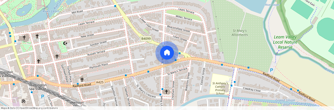 2 bed flat, St Marys Road, CV31 1JN