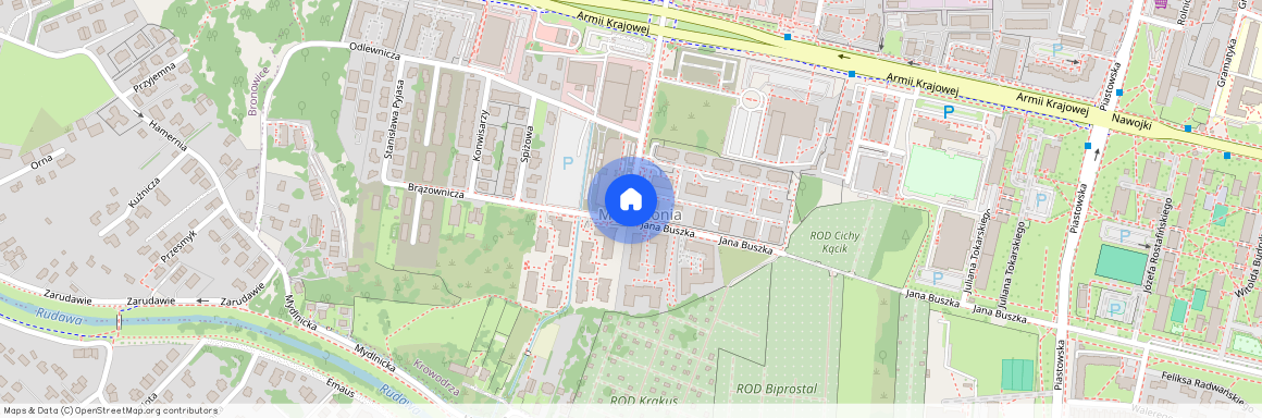 ul. Stanisława Przybyszewskiego, Małe Błonia, Krowodrza, Kraków, małopolskie