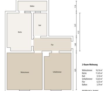 2-Raum-Wohnung im sanierten Altbau - Photo 3