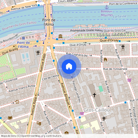 Passage Landrieu, entre rue Saint-Dominique et rue de l'Université 75007 Paris (7e arrondissement)