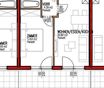 Neuwertige 2-Zimmer-Wohnung mit großer Terrasse in UKH-Nähe - Photo 6