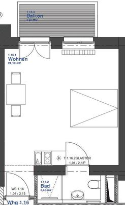 1 Zimmer Wohnung - 32m² - Wedding - Photo 1