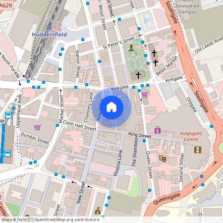 Market Place, Huddersfield Town Centre, Huddersfield, HD1