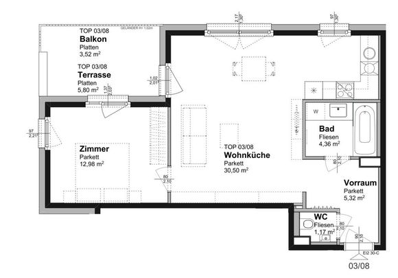 10m² große Terrasse - Top-Neubauwohnung in der Koloniestraße beim FAC-Platz - Photo 1