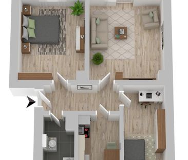 Nachmieter gesucht - moderne 3-Raum-Wohnung in Theißen - Foto 4