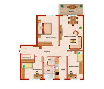 4.5 Zimmer, 90 m², 1. Stock - Foto 2