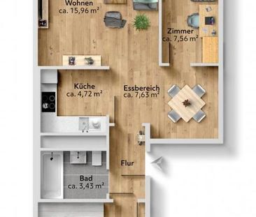 Sanierte 3-Raum-Wohnung mit Badewanne und Balkonkraftwerk - Photo 4