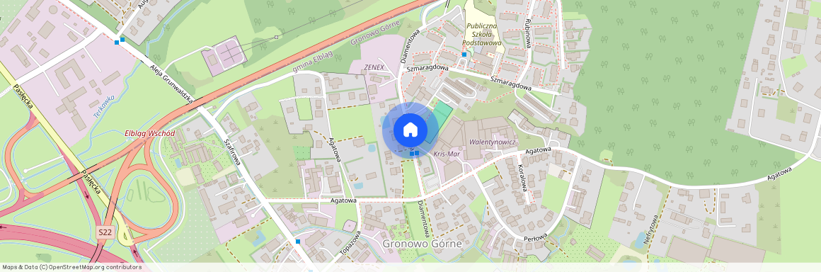 ul. Diamentowa, Gronowo Górne, Elbląg, elbląski, warmińsko-mazurskie